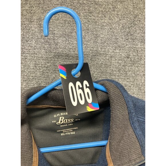 G.H. Bass 1/4 Zip Fleece Pullover Men’s Size XXL Blue Long Sleeve - Picture 6 of 6